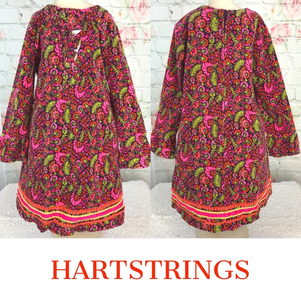 Hartstrings Floral Dress Long Sleeve Ruffle‎ A-line